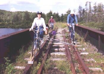 Bog River bridge on an early fall day.