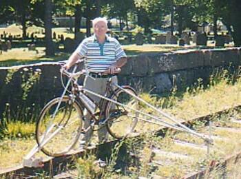 Walter Hooker with his proud creation